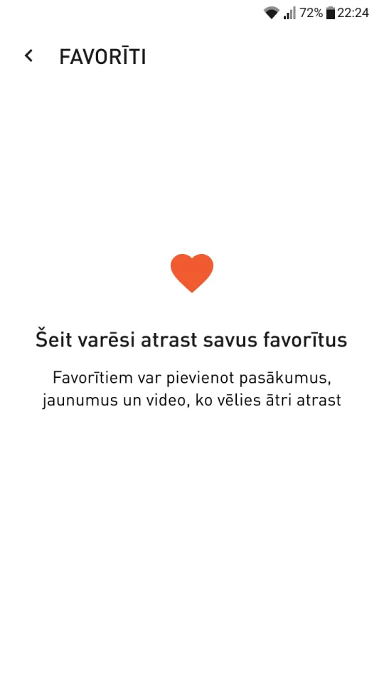 Empty favourites state
